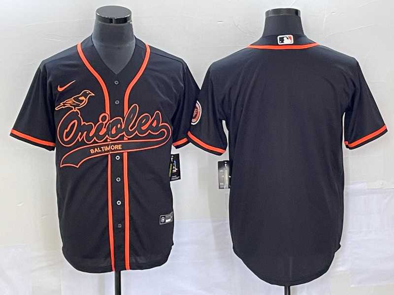 Mens Baltimore Orioles Black Cool Base Stitched Baseball Jersey